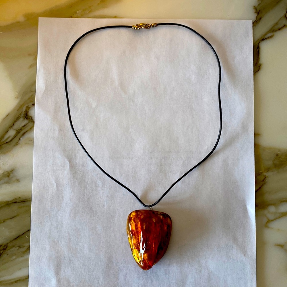 Statement Amber Necklace - image 1